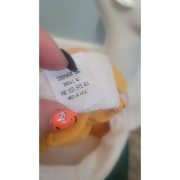 Vintage 80s Chapeaux USA Snapback Hat Yellow Rope Cap Green Underbrim Made in... - Picture 7 of 9